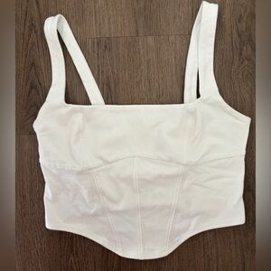 Garage White Corset Top